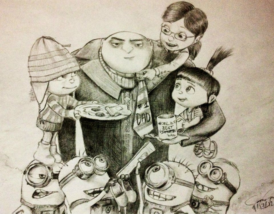 960x750 Despicable Me Family Sketch By Amidakuchi - Despicable Me Sketches