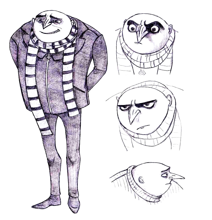 877x910 Despicable Me For Kids - Despicable Me Sketches
