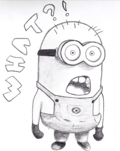 500x630 Minion Sketches Despicable Me Minions Sketch Minion By - Despicable Me Sketches