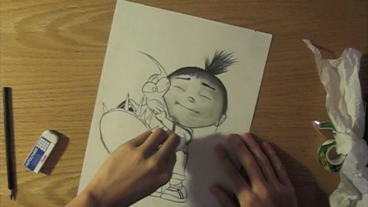 1280x720 Speed Drawing Of Despicable Me - Despicable Me Sketches