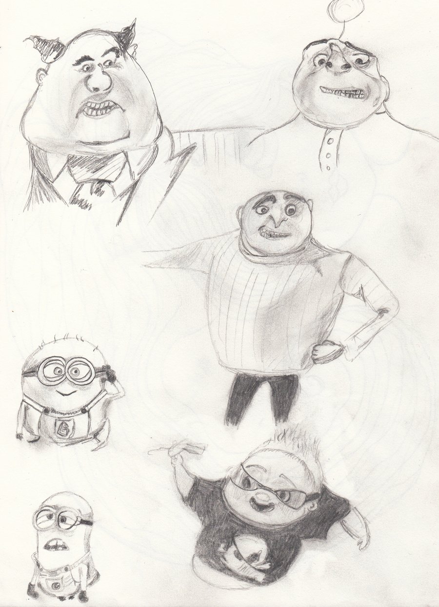 900x1245 Despicable Me Sketch By Dalmajones - Despicable Me Sketches