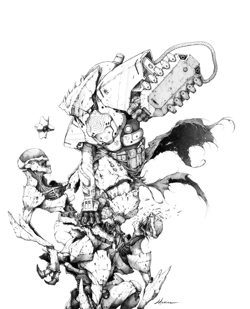 804x993 Destiny Titan By Brianmoncus - Destiny Sketch