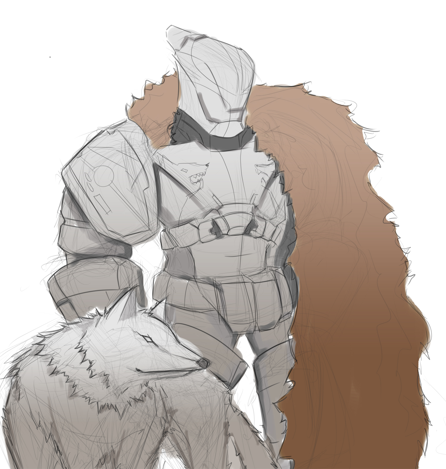 1500x1577 Lord Saladin Sketch Loving The Dlc Destinyfashion - Destiny Sketch