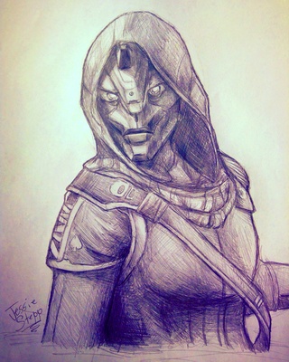 320x400 Cayde 6 Sketch - Destiny Sketch