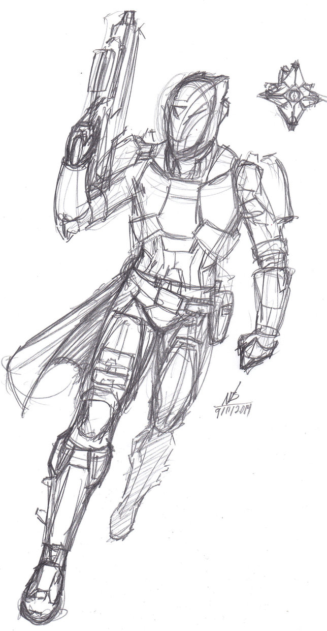 644x1241 Quick Destiny Warm Up Sketch!!! By Constantscribbles - Destiny Sketch