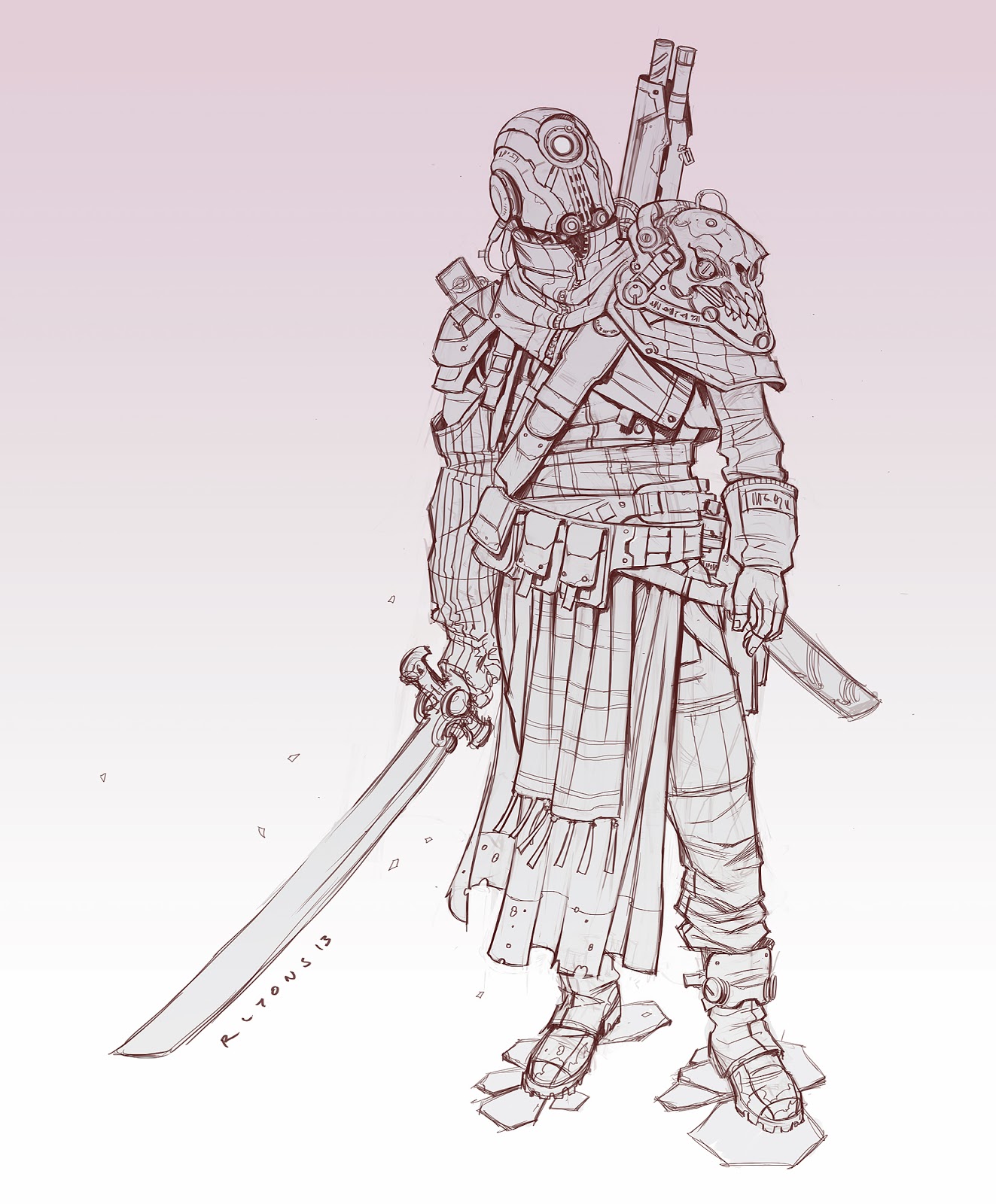 1323x1600 Rlyonsart Destiny Inspired Character Sketch - Destiny Sketch