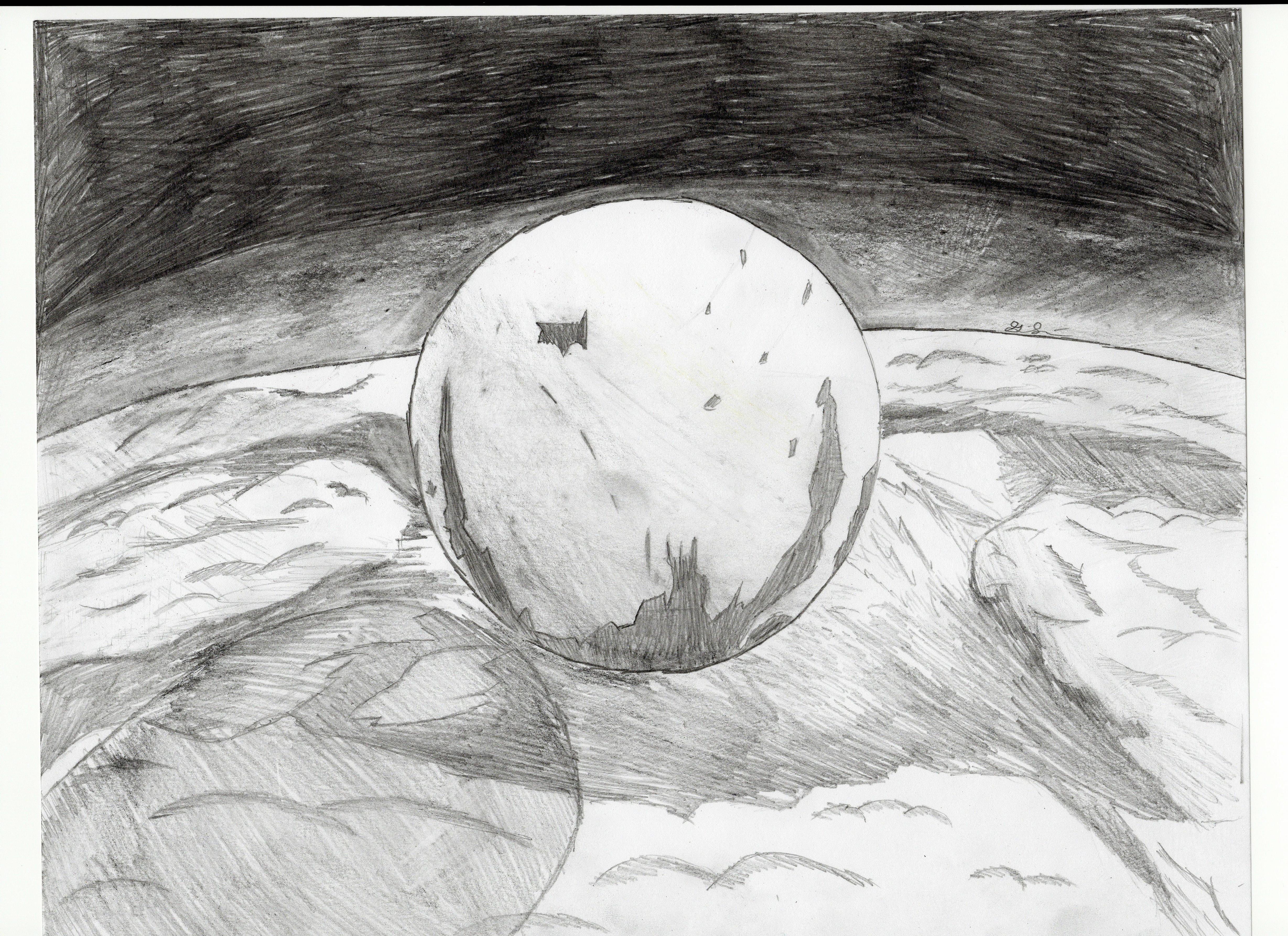 4914x3570 Destiny A Sketch Of The Traveler - Destiny Sketch