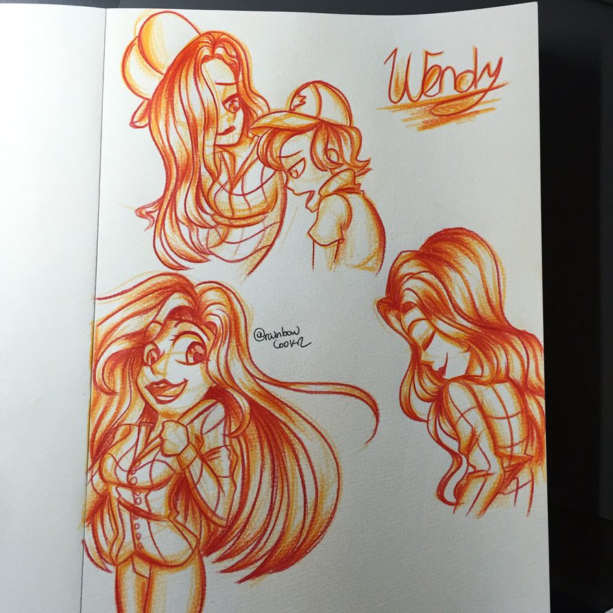 894x894 Wendy Detailed Sketches By Rainbowcookiz - Detailed Sketches