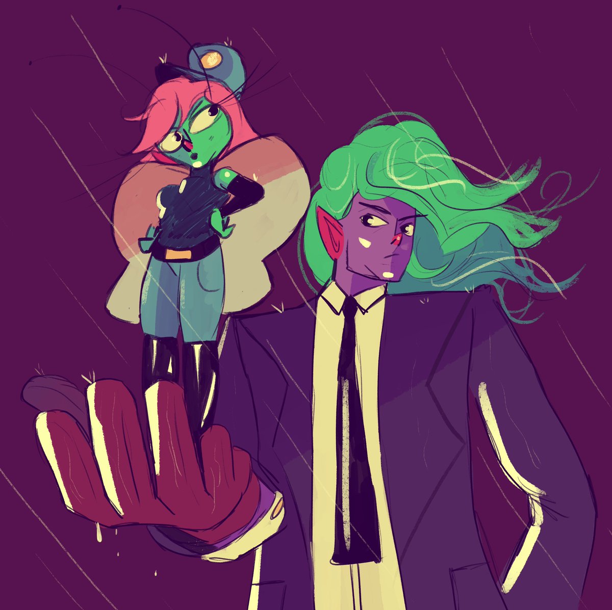 1200x1197 Draculafetus On Twitter Elf Detective Sketch @realhartman - Detective Sketch