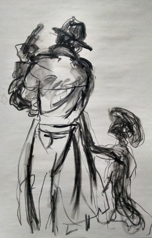 576x900 Drawing And The Detective - Detective Sketch