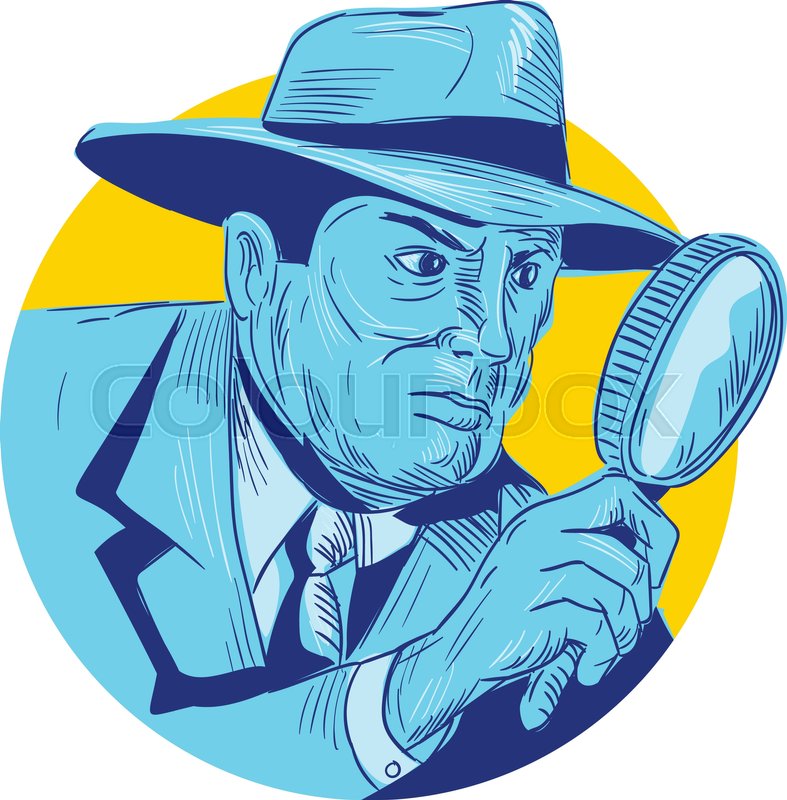 787x800 Drawing Sketch Style Illustration Of A Detective Policeman Police - Detective Sketch