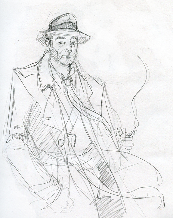 575x723 Sketch Commission Detective By Averyannarose - Detective Sketch
