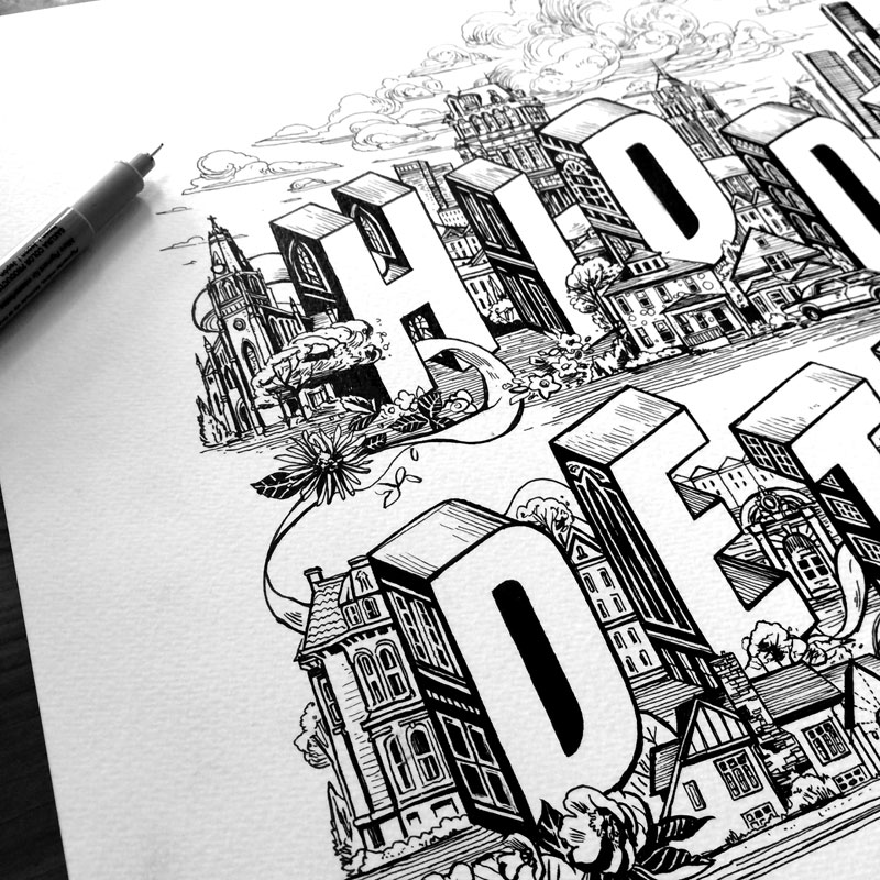 800x800 Hidden Detroit Illustrated Cover And Map Hour Detroit Jacqui - Detroit Sketch