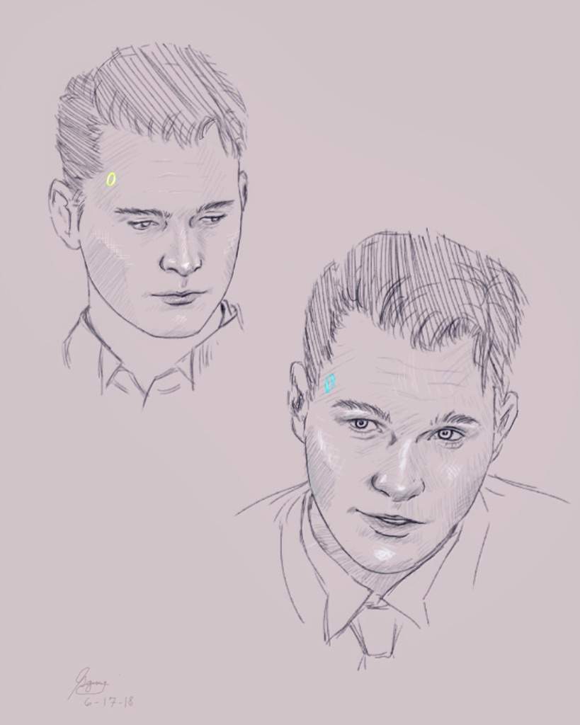 819x1024 Connor Sketches (Detroit Become Human) Art Amino - Detroit Sketch