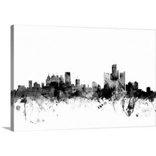 310x310 Detroit Skyline Wall Art Wayfair - Detroit Skyline Sketch
