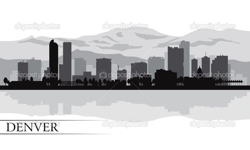1023x614 Denver Skyline Outline Tattoo - Detroit Skyline Sketch