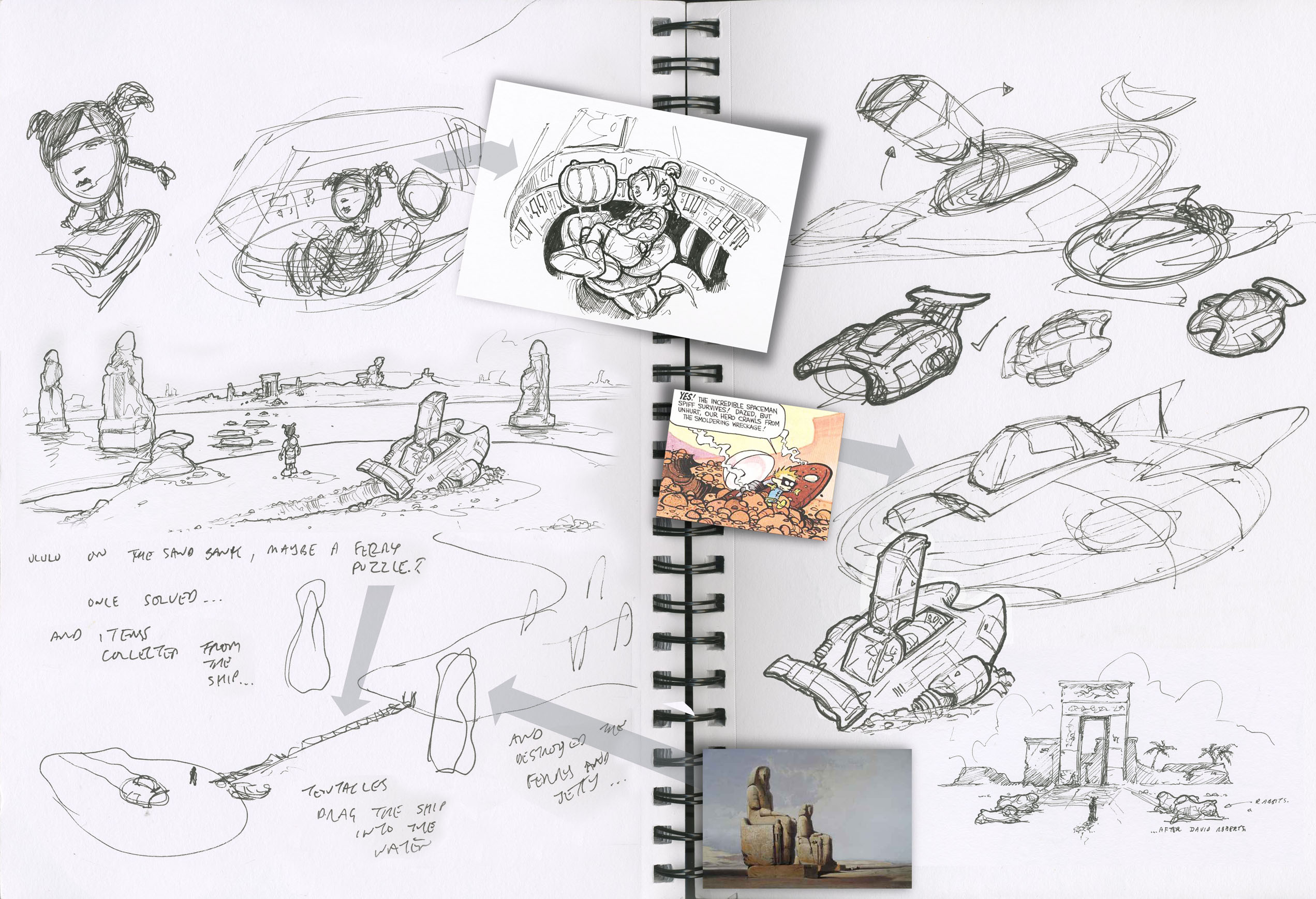 2543x1737 Sketches And Thinkingplotting On Rabbit Heart - Development Sketches