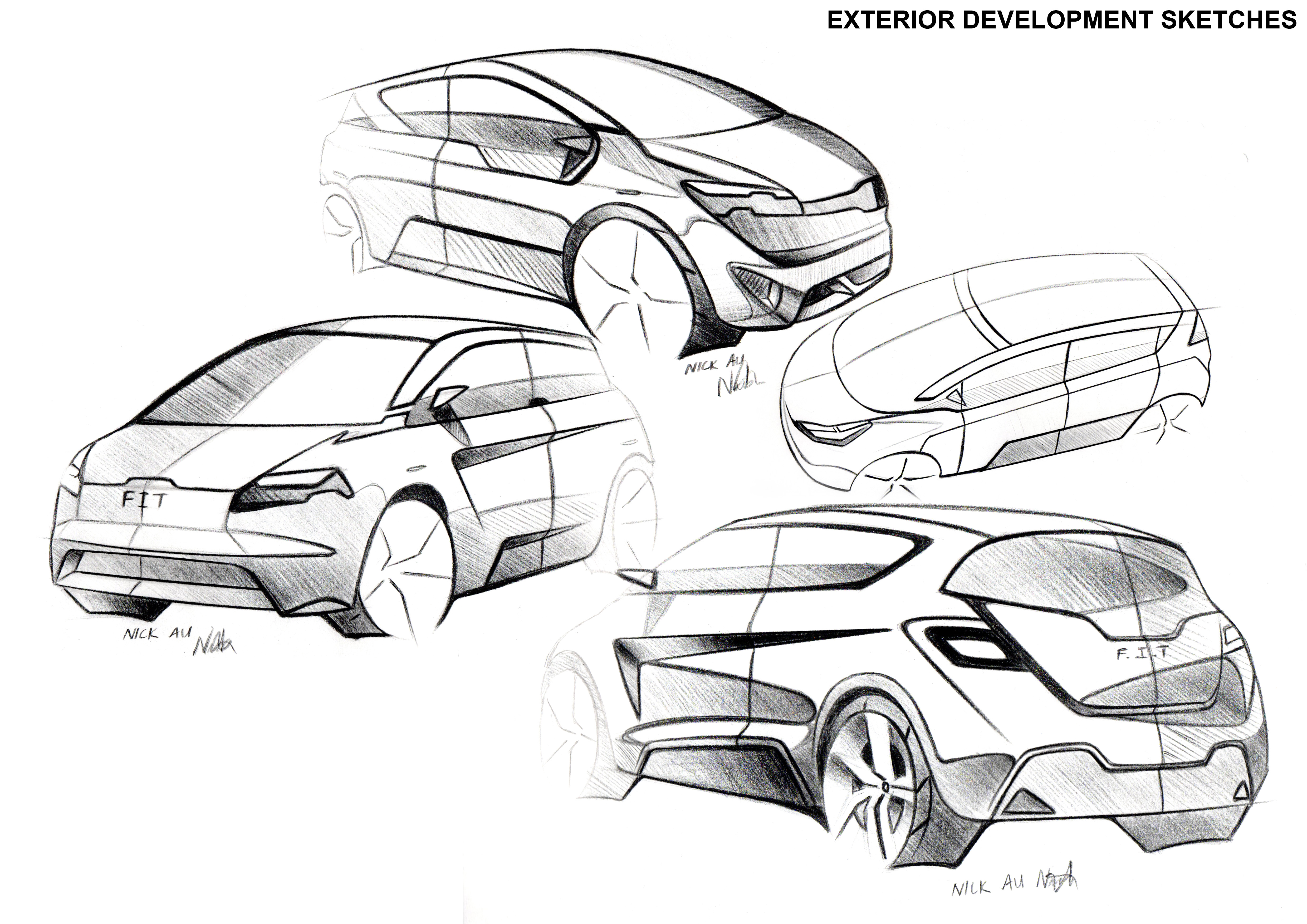 4961x3508 Some Development Sketches Of My Final Exterior Design Nickaudesign - Development Sketches