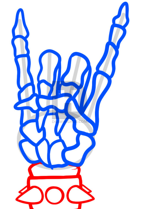 487x720 How To Draw Devil Horns, Devil Horns, Step By Step, Drawing Guide - Devil Horns Sketch