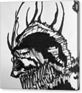 163x186 Devil Sketch Wood Print By Ryan Mason - Devil Sketch