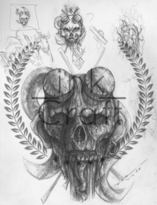 230x300 Devil Skull Sketch Inkcraft - Devil Sketch