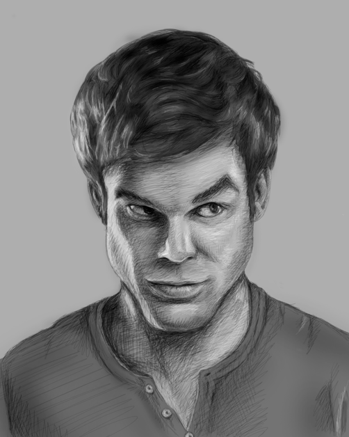 502x628 Darkly Dreaming Dexter On Behance - Dexter Sketch