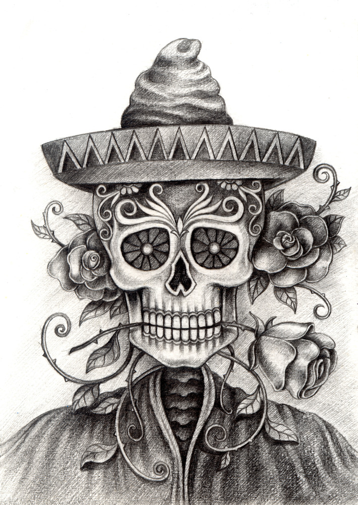 709x1000 Trace Club For Assignment 2 We Have A Dia De Los Muertos - Dia De Los Muertos Sketch