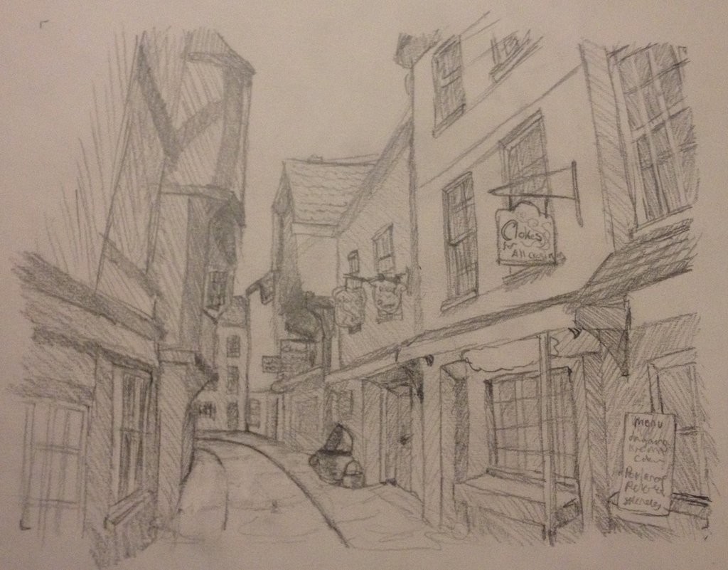 1024x801 Rem Brett - Diagon Alley Sketch