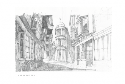 420x281 Diagon Alley - Diagon Alley Sketch
