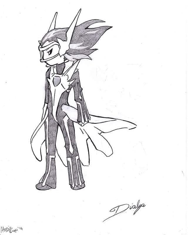 640x800 Dialgafanart - Dialga Sketch