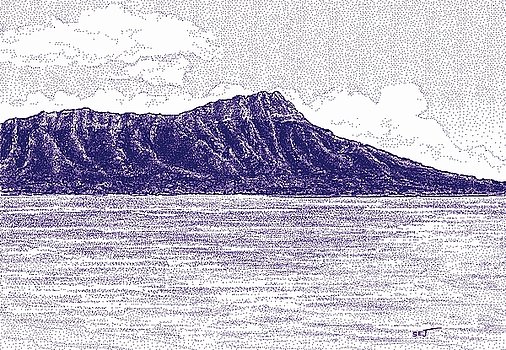 506x350 Stephen Jorgensen - Diamond Head Sketch