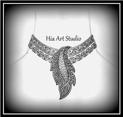 416x395 Diamond Jewellery Sketch Design - Diamond Necklace Sketch