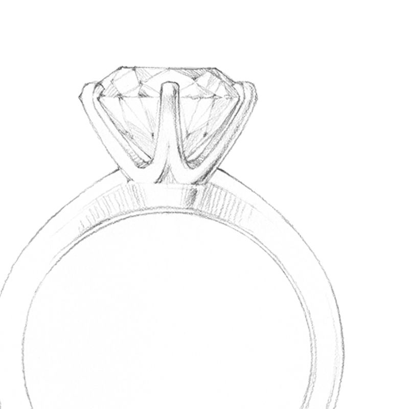 Diamond Ring Coloring Page | Easy Drawing Guides