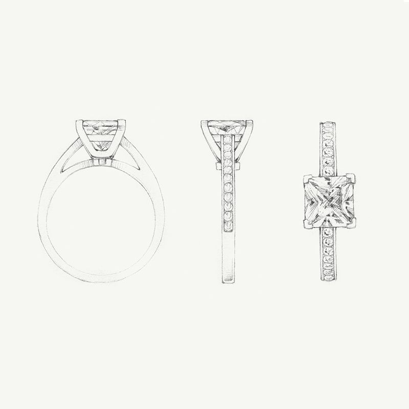 800x800 Tiffany Tiffany Amp Co. Engagement Rings - Diamond Ring Sketch