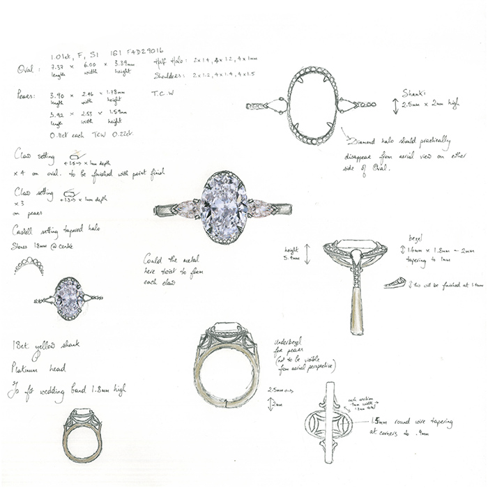 Diamond Ring Sketch at PaintingValley.com | Explore collection of ...