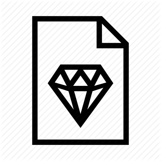 512x512 Diamond, Document, File, Sketch Icon - Diamond Sketch