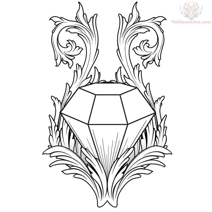 700x700 Diamond Tattoo Art - Diamond Tattoo Sketch