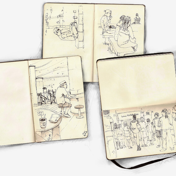 569x570 Zancan Diarysketchesquelques Dessins Du Canada - Diary Sketches