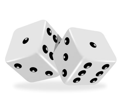 500x450 Drawn Dice Black White - Dice Sketch