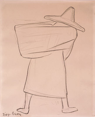 324x400 Peasant With A Bundle Mary Anne Martin Fine Art - Diego Rivera Sketches