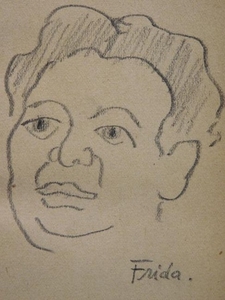 225x300 Frida Kahlo Sketch Of Diego Lot Art - Diego Sketch