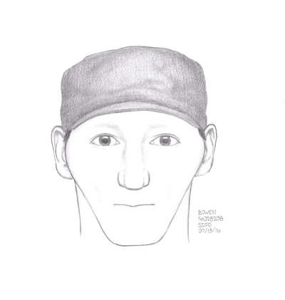 400x421 San Diego Police Release Sketch Of Homeless Attack Suspect Kpbs - Diego Sketch