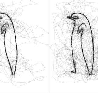 320x320 Different Sketches Of The Swarms Off A Single Line Drawing - Different Sketches