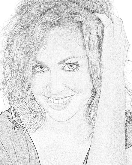 440x550 Photo Sketch Photoshop Plugin - Different Sketches