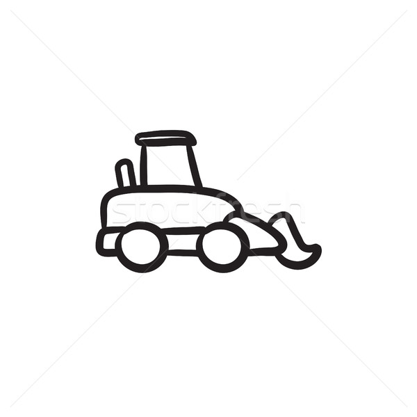 600x600 Excavator Sketch Icon. Vector Illustration Andrei Krauchuk - Digger Sketch