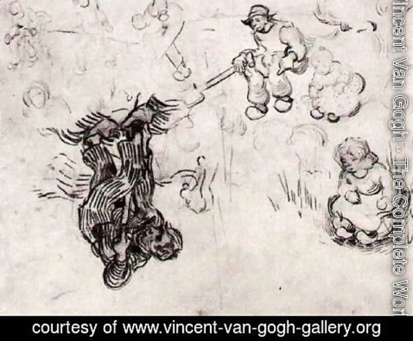 600x495 Vincent Van Gogh - Digger Sketch