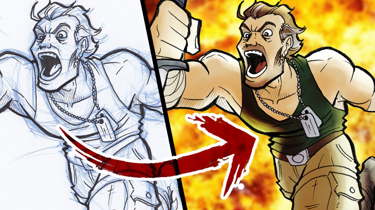 1280x720 Photoshop Hack Sketch To Digital Art - Digital Art Sketch