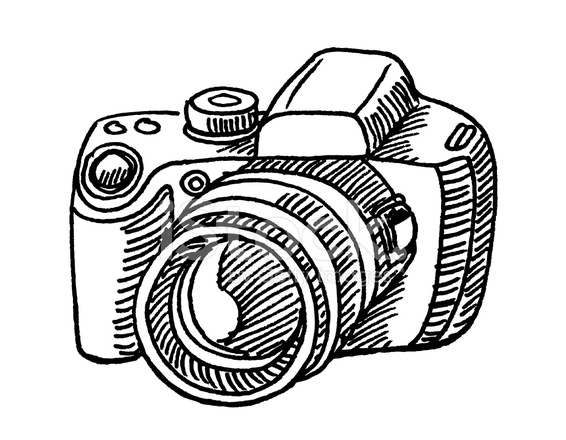 566x440 Digital Camera Sketch Stock Vector - Digital Camera Sketch