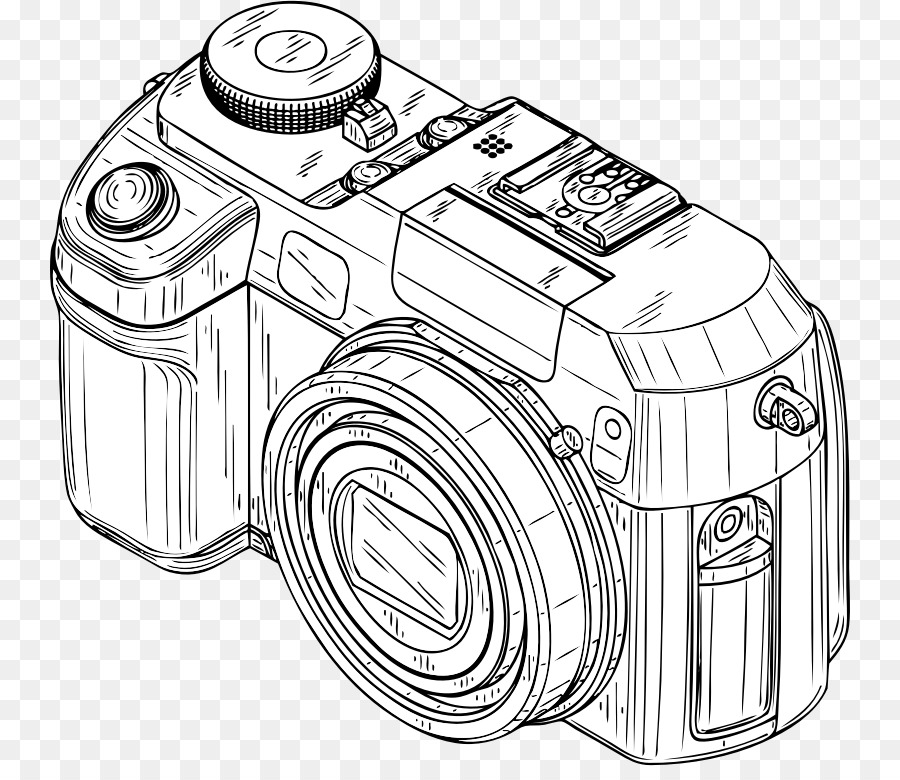 900x780 Digital Cameras Black And White Clip Art - Digital Camera Sketch