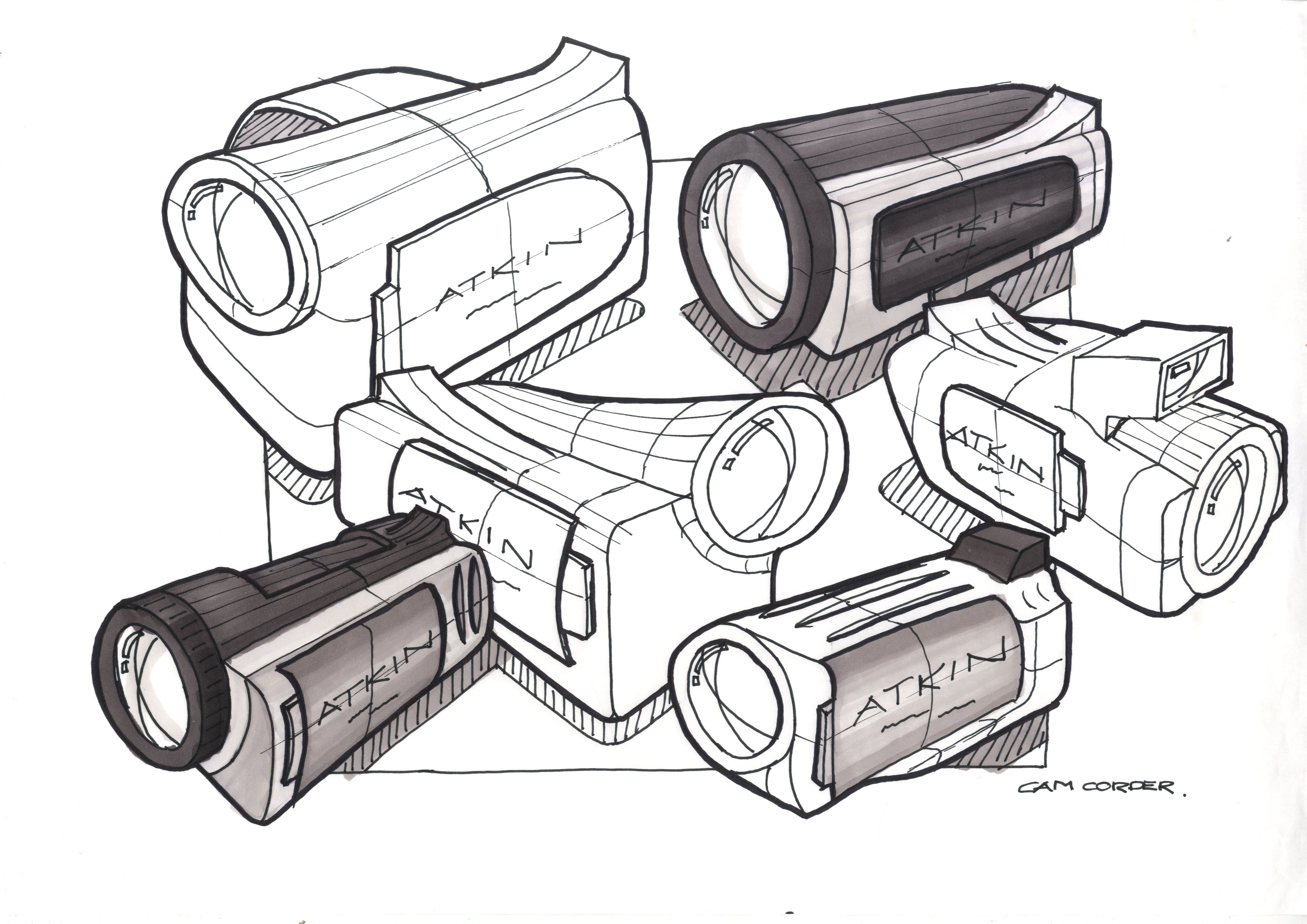 4960x3507 Digital Camera Design - Digital Camera Sketch
